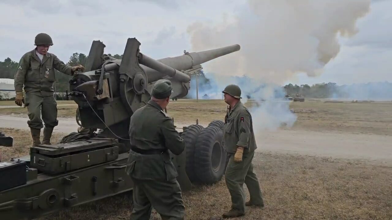 Long Tom 155 Firing Volusia Valor Days 2025