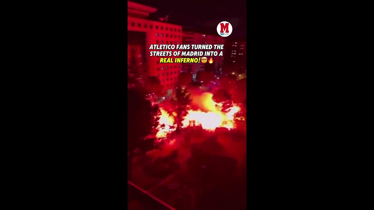 Atleteco fans turn the streets of Madrid into real inferno