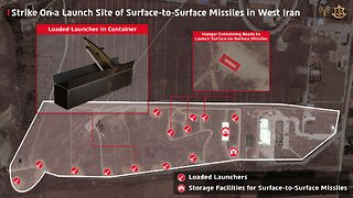 Illustration of a surface-to-surface missile launch site that was struck in western Iran