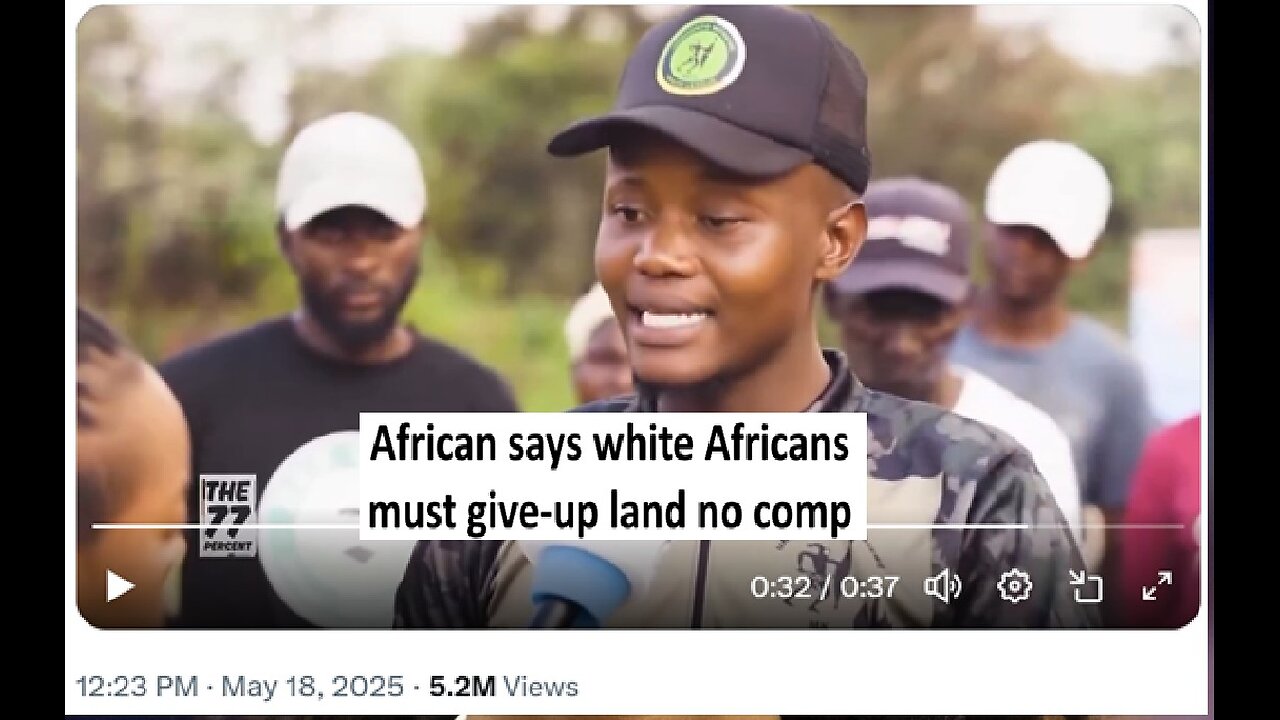 African says take land from white farmers, no compensation