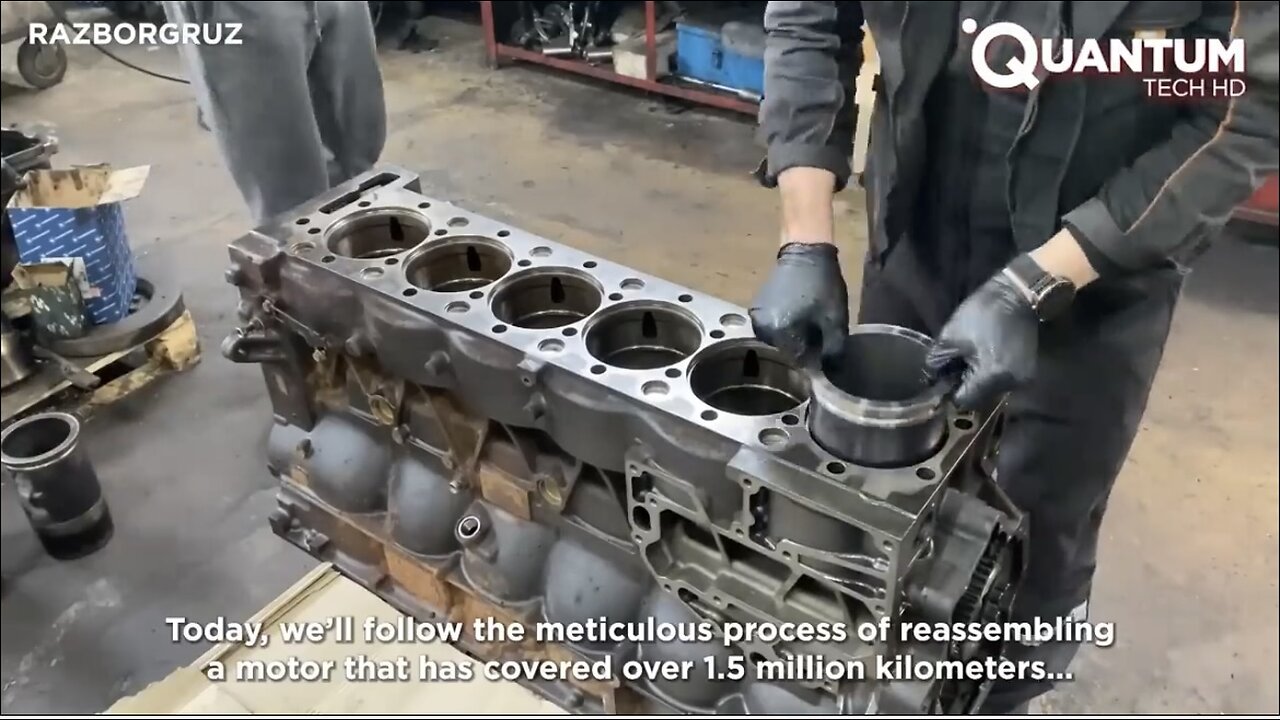 Man Fully Assembles MAN TRUCK ENGINE Perfectly | Start to Finish by @trucks_channel_razborgruz