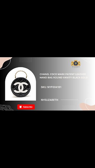 Chanel Patent Leather Round Vanity Bag – Black