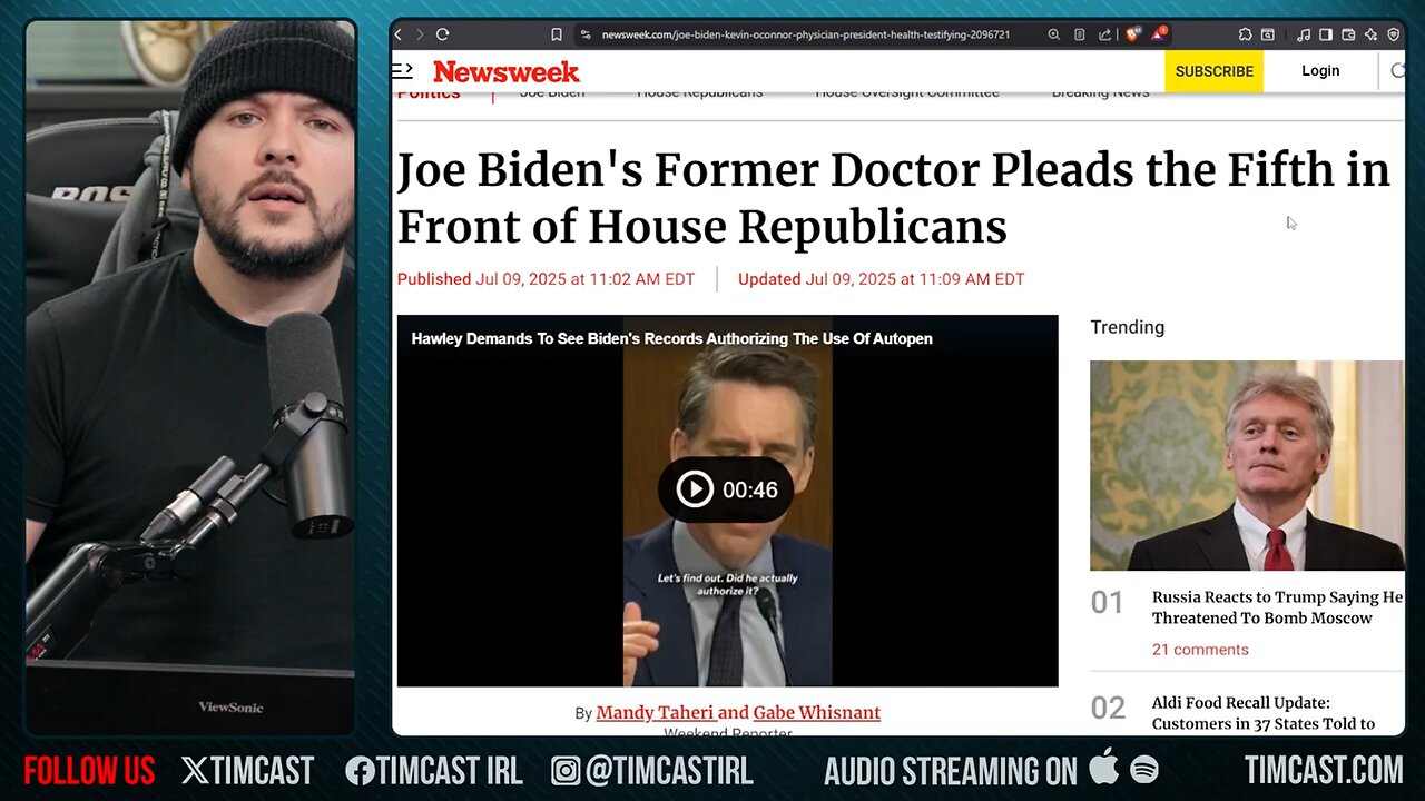 Biden Doctor PLEADS THE FIFTH, Refuses To Testify To Congress, Biden Pardons ARE VOID | Tim Pool
