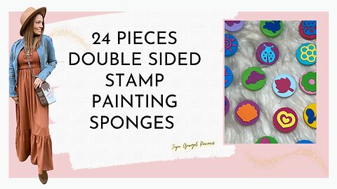 24 Pieces double sided stamp Painting Sponges review