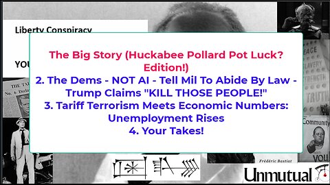 Liberty Conspiracy LIVE 11-20-25 Huckabee w Spy, Trump "Hang'em High", Unemployment Skies