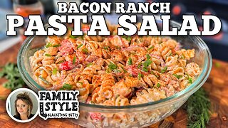 Bacon Ranch Pasta Salad on the Blackstone Griddle
