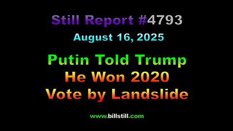 Putin Told Trump He Won 2020 Vote by Landslide, 4793