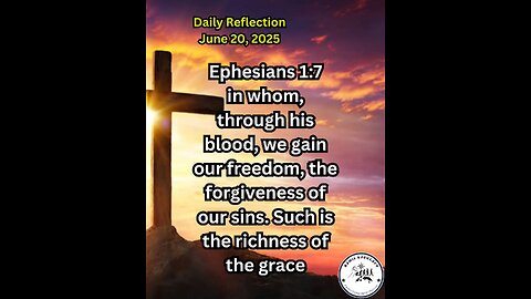 Daily Reflection June 20, 2025 #faith #bible #reflection