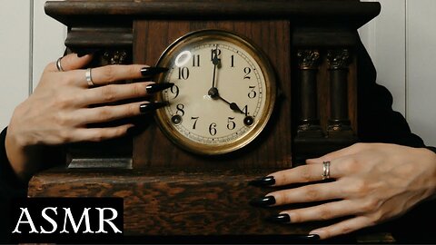 ASMR Tapping & Scratching a Clock (no talking, glass tapping, wood scratching)