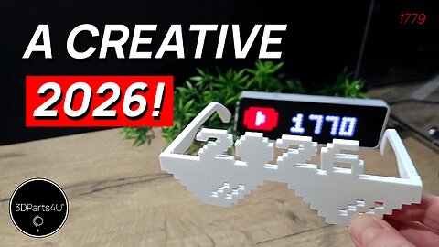 🎇 3DParts4U Wishes You A Creative 2026 - Happy New Year 3D Print - Thug Life Glasses Meme