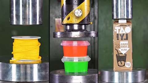 #Hydraulic_Piston_vs_threads_and_slime_ASMR