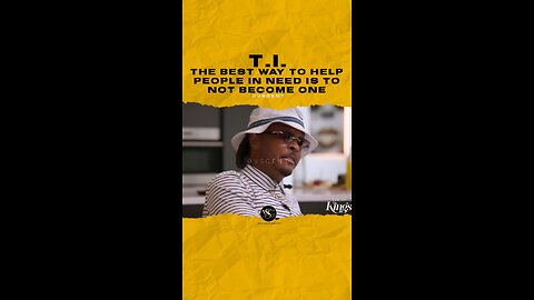 @tip The best way to help people in need is to not become one. #ti 🎥 @kirkfranklin