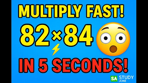"Multiply in Seconds! Mental Math Trick | SA Study Zone"
