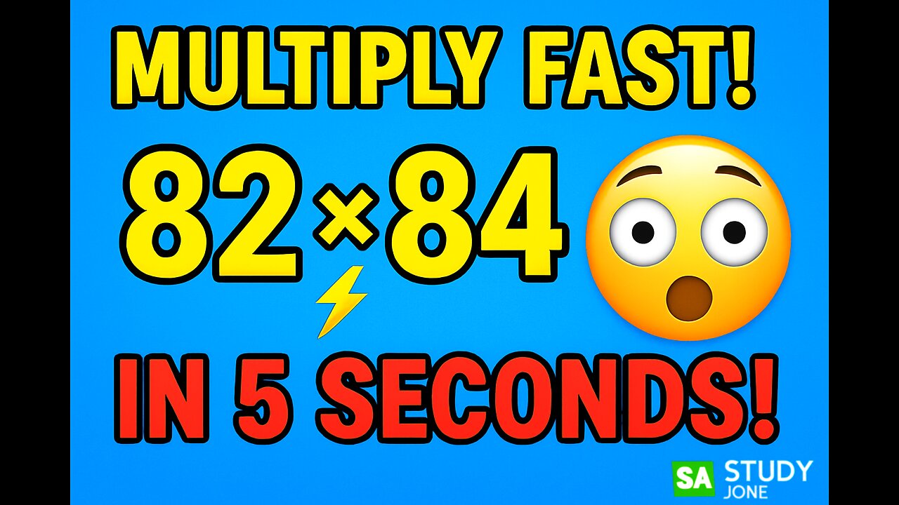 "Multiply in Seconds! Mental Math Trick | SA Study Zone"
