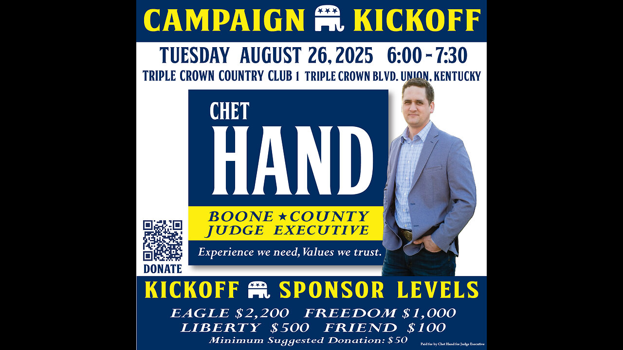 Chet Hand for Boone Co. Judge Exec Kick Off