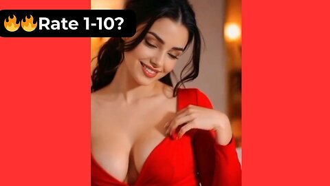 🔥 Rate Her Chest in This Red Dress 1-10? 😍 Supermodel 4K