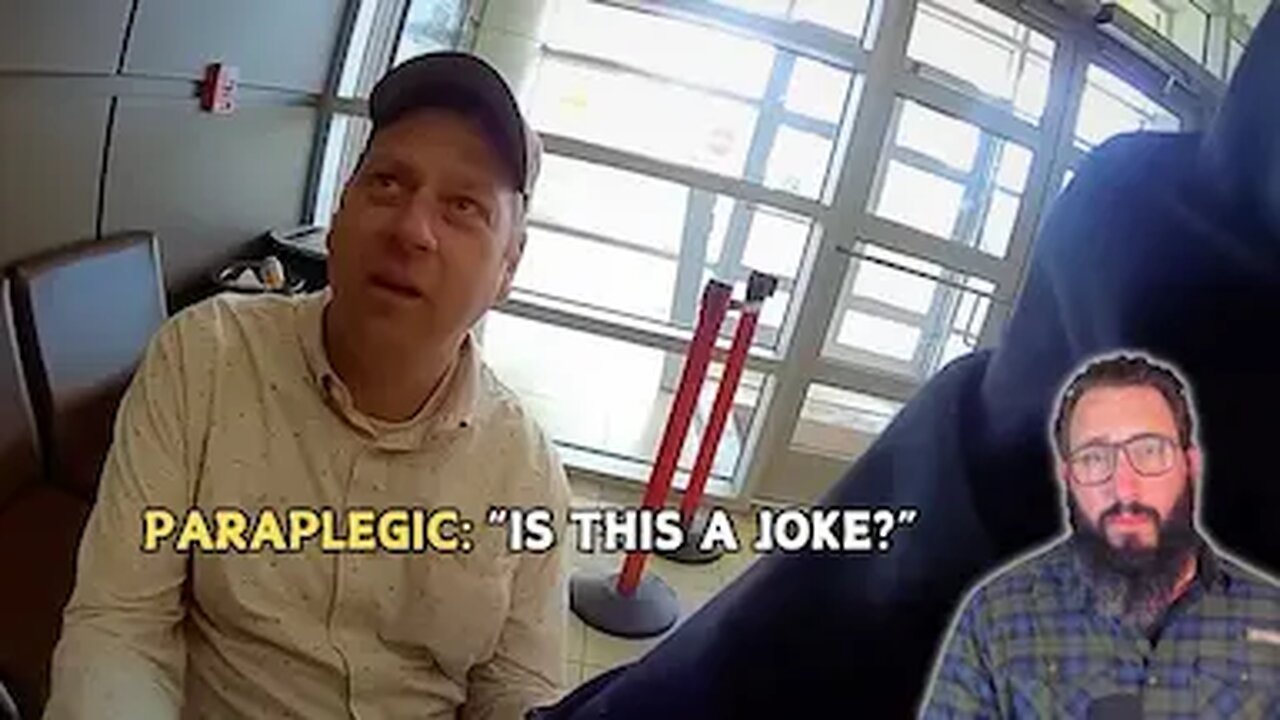 Cops Arrest Paraplegic in Wheelchair for "Kicking Down" Woman's Door and Fleeing "On Foot"