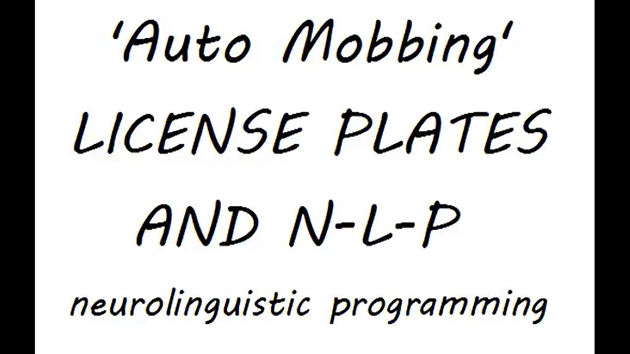Vanity plates, Coded license plates SWARMING while Gangstalked examples