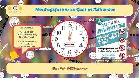 🔔🕕🔔 Montagsforum Falkensee zum vierjährigen Jubiläum - 08.12.25