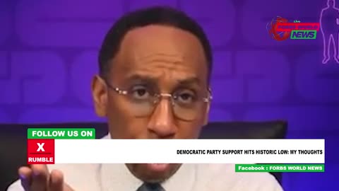 Stephen A Smith responds to Falling DEM favorability in polls