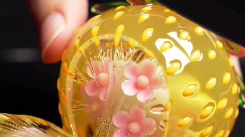 Cutting glass fruit#asmr #satisfying #asmrsounds #fruit #ai #aiartist #glass #shorts #shortvideo