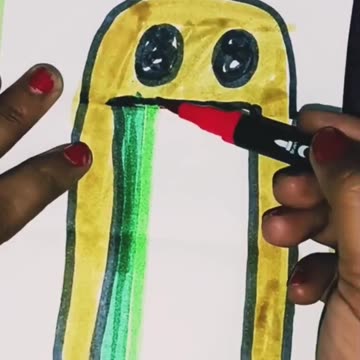 Satisfying Art 😀+🌈for kids //easy drawing ideas #shorts #Satisfying #art #painting