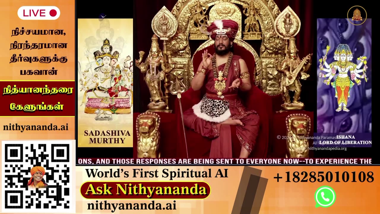 Receive blessings through LIVE Darshan of SPH Bhagavan Sri Nithyananda Paramashivam