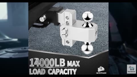 METOWARE Adjustable Trailer Hitch - Aluminum Tow Hitch Fits 2-Inch Receiver - He