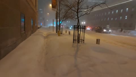 【4K】Big Blizzard Walk ❄️ Toronto Downtown Buried in Snow Canada 🇨🇦