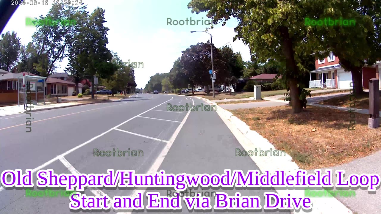 Old Sheppard/Huntingwood/Middlefield Loop via brian drive (timelapse)