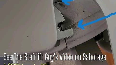 Extremely excessive lubricant on an Acorn 180 curved stairlift akin to Sabotage