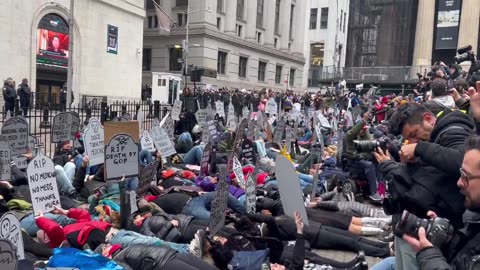 "Elon kiIIed me" protest today in NYC