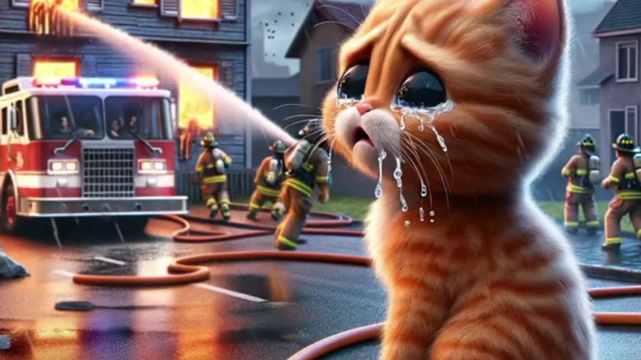 Feline Fiddling with Fire