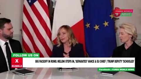Meloni, Vance and EU chief spar off