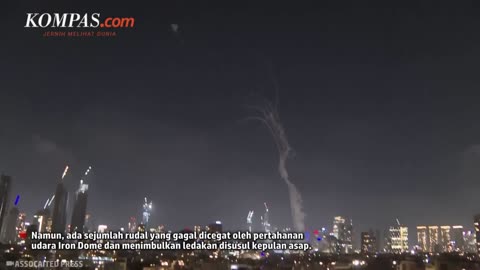 Detik detik rudal iran serang wilayah israel