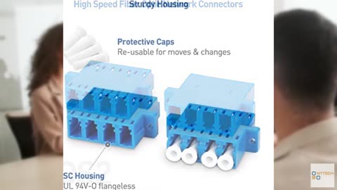Cable Matters 6-Pack, LC to LC UPC Quad OS2 Single Mode Fiber Optic Adapter, OS2