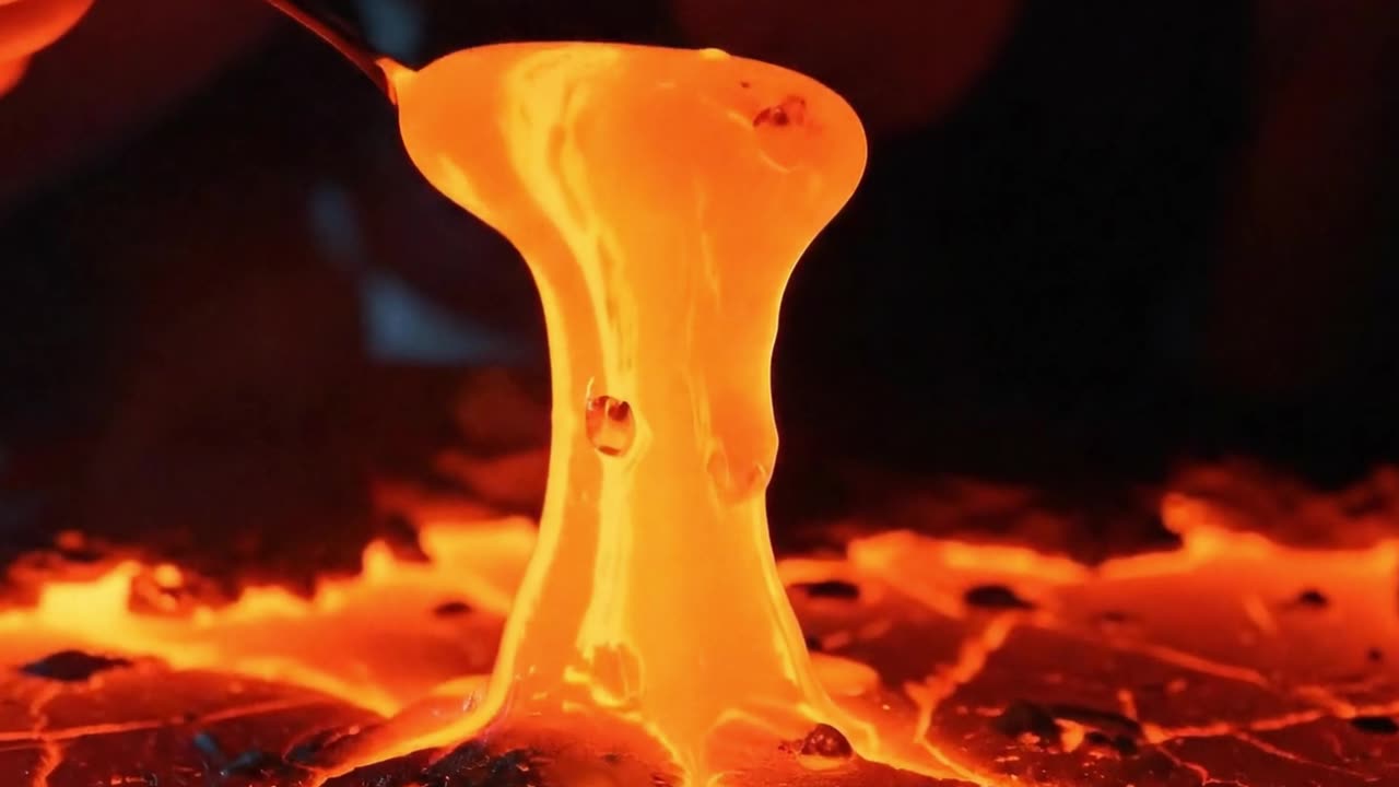 Lava Mukbang #oddlysatisfying #satisfying #mukbang #veo3 #lava #lavaasmr #asmr #slime