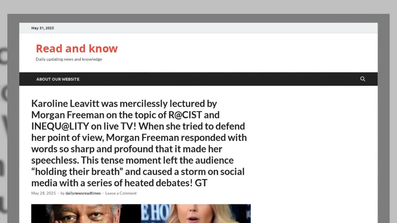 Fact Check: Karoline Leavitt NOT Lectured By Morgan Freeman About Racism And Inequality On Live TV