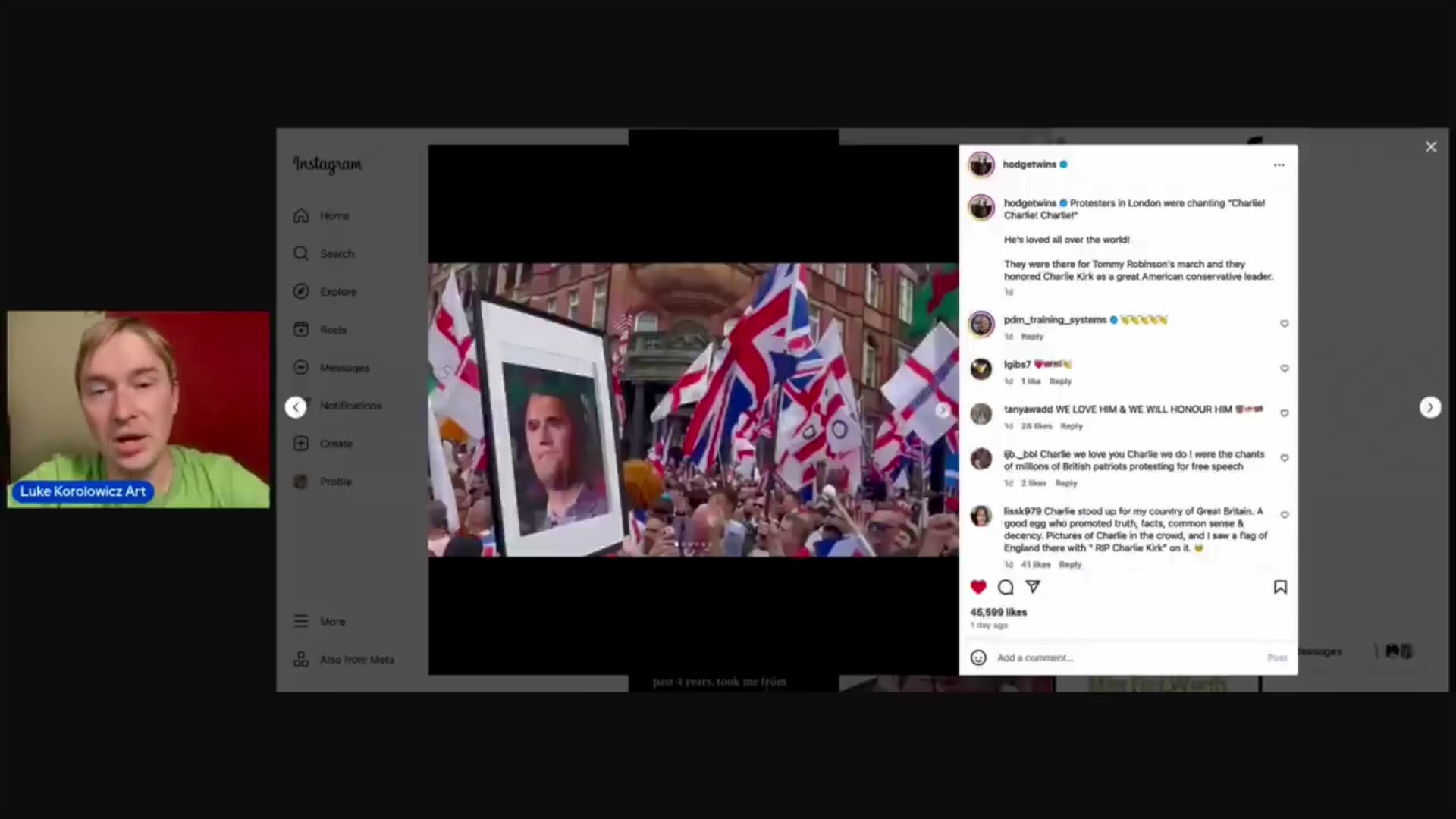 LUKE SERMONS! (Charlie Kirk Memorials in the UK)