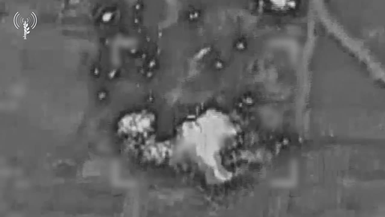 The Israeli Air Force hit a primed Hamas rocket launcher in central Gaza's Deir