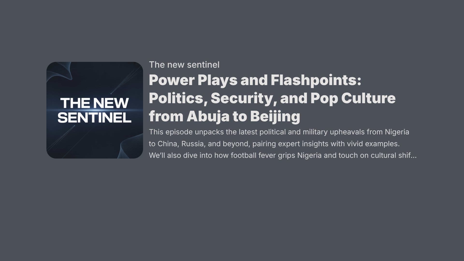 Power Plays and Flashpoints