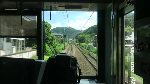Odakyu in cab view from Matsuda to Shibusawa Station