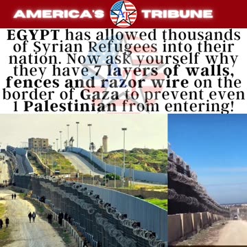Egypt has 7 Layers of Walls, Fences and Razor Wife to Protect Against Palestinian Refugees
