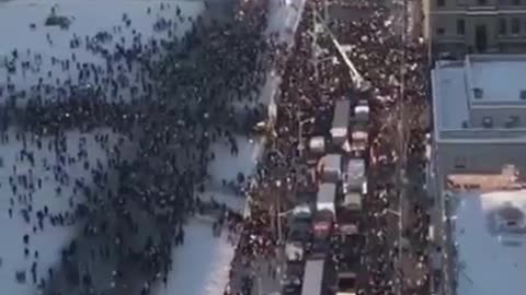 Ottawa Protest Drone Footage