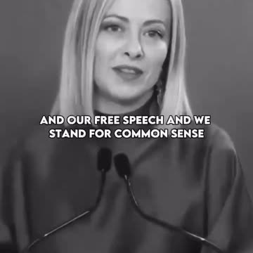 Powerful speech by Italian Prime Minister Giorgia Meloni