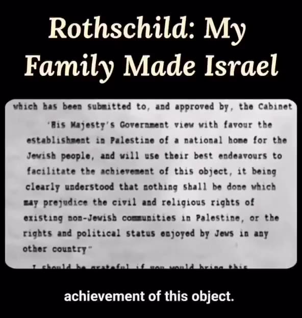 Rothchild My Family Made Israel