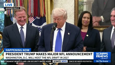 BREAKING: TRUMP ANNOUNCES DC WILL HOST 2027 NFL DRAFT ON NATIONAL MALL.