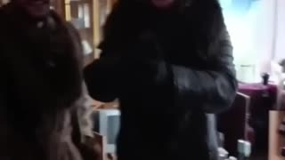 Russian Soldiers Putting On Womans Clothing While Looting the Houses of Their Own People