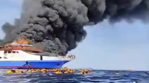 Indonesian Passenger Ferry Catches Fire At sea
