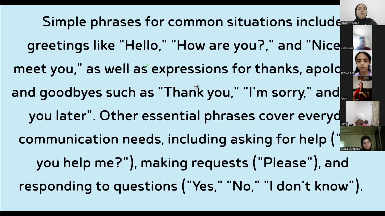 simple phrases